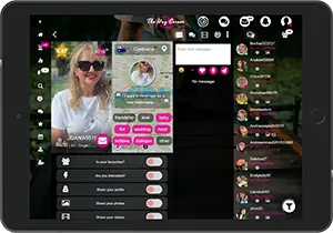 Meet on Tablet on the Kietoo Chat application